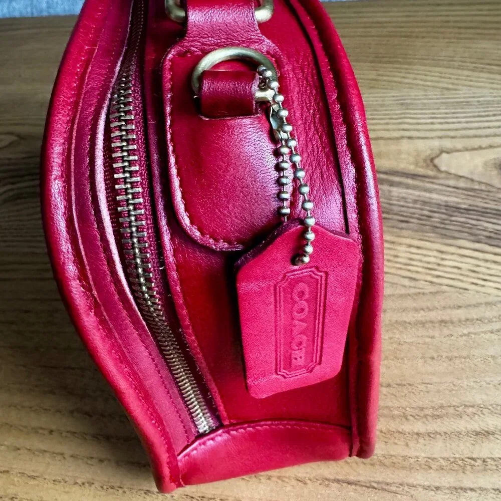 Coach Red Leather Crossbody Bag - Picture 8 of 16